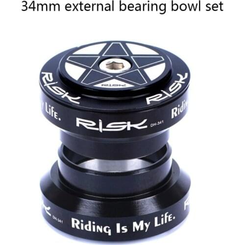 34mm Non-Fade Aluminum Alloy Bike Bearings Bike Headset for Straight Steer