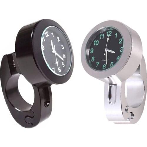 New Stainless Steel Motorcycle Handlebar Watch Refit Waterproof Shockproof Buckle Mount For Scooter Motor Bike ATV Universal