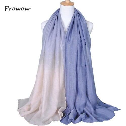 New Spring Solid Silk Scarf For Women/Ladies Gradient Long Soft Bandana Wraps and Shawls Plus Sizes Beach Female Foulard W021