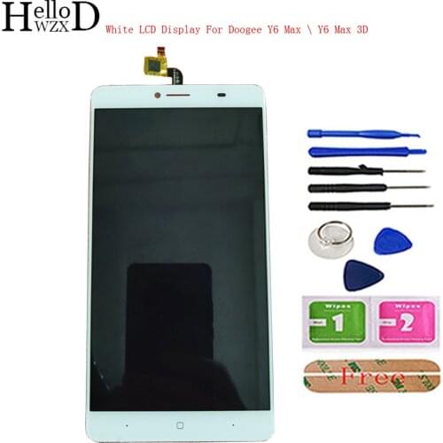 Original For Doogee Y6 Max / Y6 Max 3D LCD Display and Touch Screen Panel Digitizer Repair Sensor Parts Assembly Frame Tools