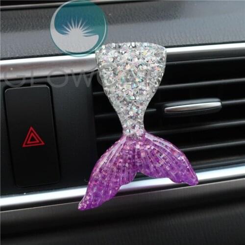 Car Air Freshener Mermaid Flower Perfume Vent Outlet Air Conditioning Fragrance Clip Ornaments Interior Auto Pendant