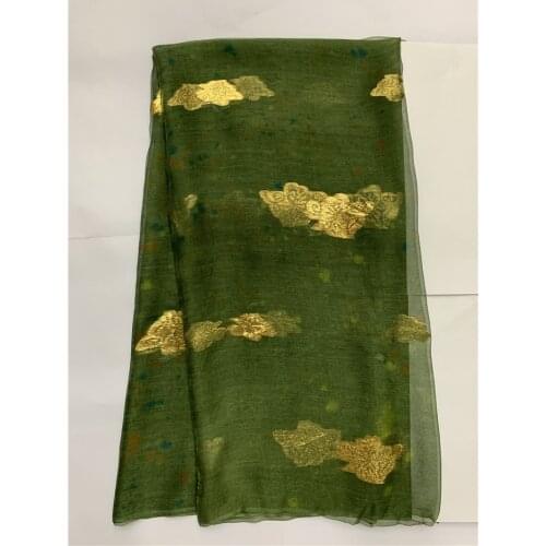 Most popular nigerian soft silk fabric 2020 high quality swiss lace fabric african silk and chiffon fabric 5yards L72801