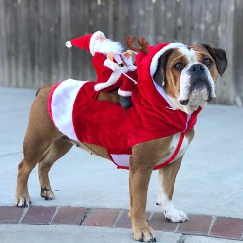 Santa Claus Style Pet Dog Christmas Coat Cat Dog Clothing Cute Clothes For Pet Products Dog Clothing