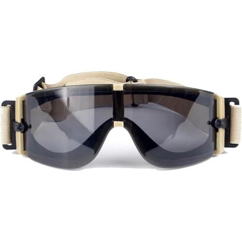 Ballistic X800 Army Sunglasses 3 Lens Kit Military Sun Shield Night Vision Anit-UV Combat War Game Eyeshields with Case