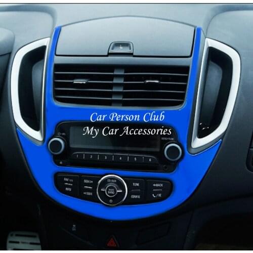 Interior Center Console Navigation Air Condition Outlet Panel Cover Trims For Chevrolet Trax 2014-2018 Stainless Car Accessories