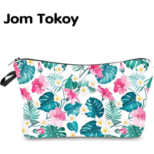 Jom Tokoy Water Resistant Makeup bag Printing Palm leaf Cosmetic Bag Organizer Bag Women Multifunction Beauty Bag hzb970