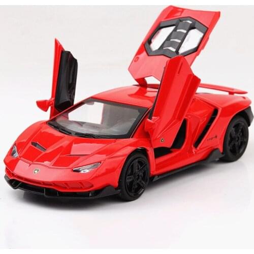 1/32 Alloy Die Cast Supercar LP770 Toy Vehicle Pull Back Sound Light Sports Car Model Toys For Children Kids Gift