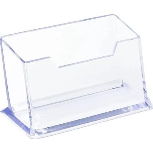 1Pc General Clear acrylic Plastic Desktop Business Card Holders Display Stands Transparent Card Case Box School Office Supplies