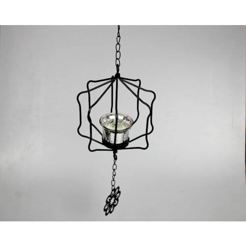 1PC Retro Pastoral Style Iron White Black Red House Romantic Lantern Tea Light Candle Holder Wedding Table House Decor MK027