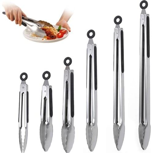 1Pcs Stainless Steel Food Clip Food Clip For Barbecue Grill Bread Clip Baking Hotel Kitchen Clip 7/9/12/14/16 inch