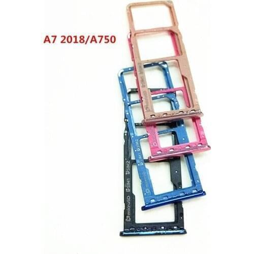 10pcs/Lot SIM Card Tray Slot SD Reader Holder Adapter for Samsung Galaxy A7 2018 A750 A750F