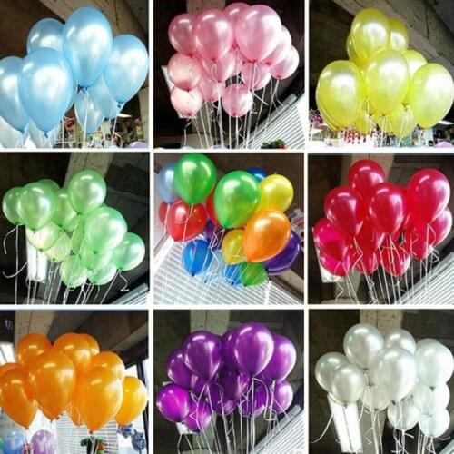 100pcs/lot 10inch Latex Balloon Helium Thickening Pearl Wedding Birthday Party Balloon Children Kids Toys 1.5g