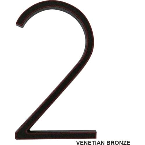 127mm Floating Modern House Number Satin Brass Door Home Address Numbers for House Digital Outdoor Sign Plates 5 Inch. #2