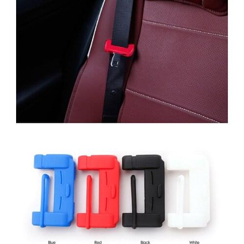 2 Pcs Silicone Automobile Extension Plug Buckle Seatbelt Clip Safety Seat Belt Cover Car Belt Extender Lightweight Universal