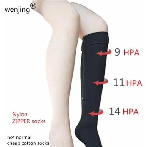 2020 wjz02 women men unisex medical Varices compression sox 20mmHG girl compressure sock with zipper