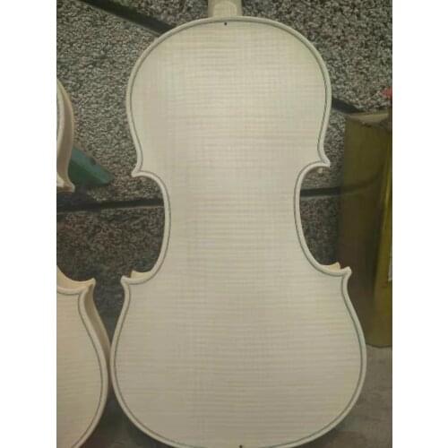 4/4 size white violin European tone wood violin top rotary cut material
