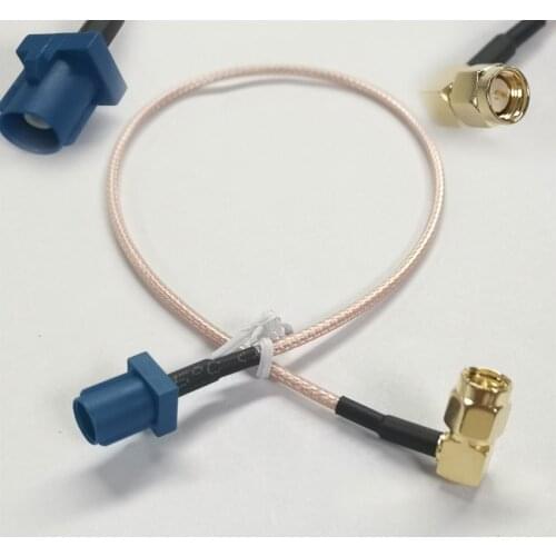 10PCS/Lot Fakra C Plug to SMA Male Plug Elbow GPS Antenna Extension Pigtail Cable RG316 15CM/20CM/30CM