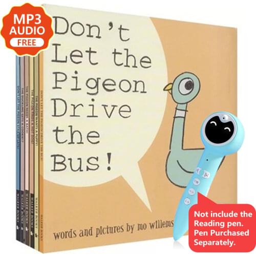 6 Book/Set Pigeon Drive The Bus Educational Toys for Children Educational Toys Montessori Learning English Books for Kids