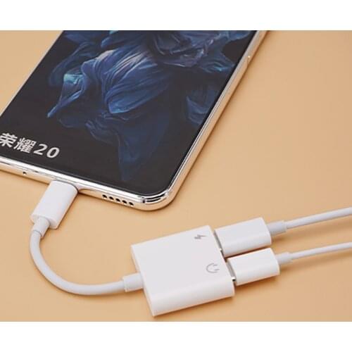 USB C DAC Adapter 2 in 1 Type C to 3.5 Earphone Adapter Audio Type-c to Earphone 3mm Jack AUX usb c 3.5mm For Samsung usbc 3 5