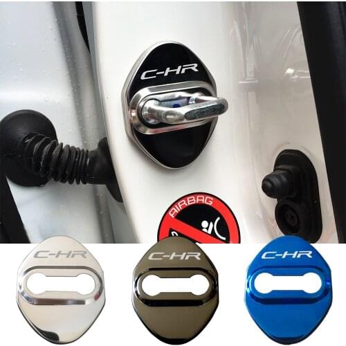 Car Styling Car Accessories Door Lock Cover Case For Toyota C-HR JDM Prius Verso CHR Yaris Avensis 2008 Auto Emblems Stickers