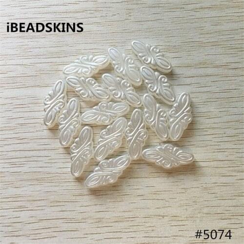 White color 30x14mm 350pcs/lot Acrylic Imitation pearl Beads for Jewelry DIY #5704(Design as shown)