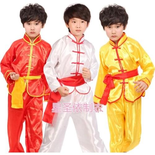 Childrens clothes Boys and girls long sleeve performance boys acrobatics dance Chinese martial arts dance Superior quality