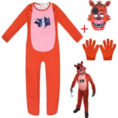 Halloween Costumes for Kids Phantom Freddie Cosplay Game Character Anime Bodysuit Boys Girls Party Clothing with Mask Gloves