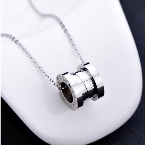 Hot sale 316L stainless steel spring pendant necklace fashion jewelry wedding birthday party gifts for women drop shipping