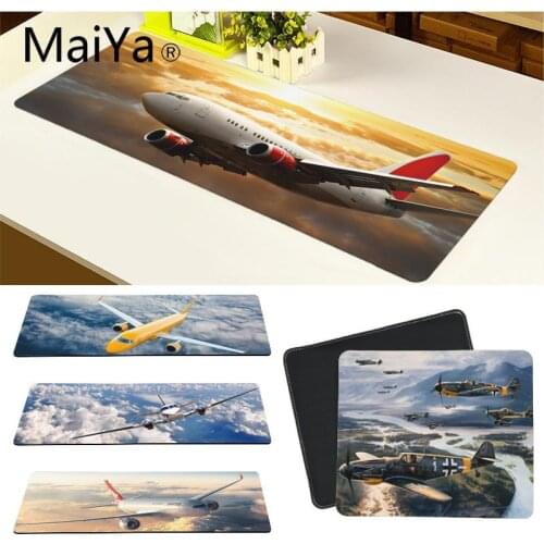Maiya Top Quality Airplane aircraft sunset cloud Laptop Gaming Mice Mousepad Free Shipping Large Mouse Pad Keyboards Mat