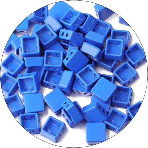 JUWANG 10 pcs\lot Bohemian Square Loose Beads Enamel Tile Beads Handmade Jewelry Finding Accessories For DIY Jewelry Making