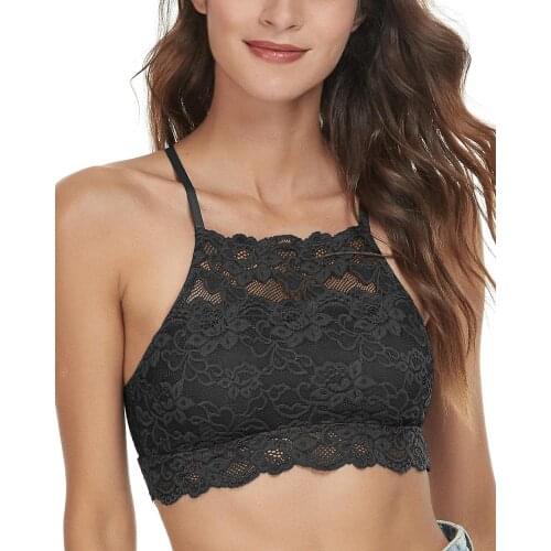 Lace Bralette Cami Top Women Bra Lingerie Wireless Brassiere Underwear Soutien Gorge Femme Tank Hollow Out Fashion