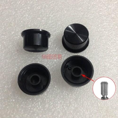 5pcs high-grade black potentiometer switch knob cap 22.5*19mm / audio audio volume adjustment knob cap flower shaft hole 6mm