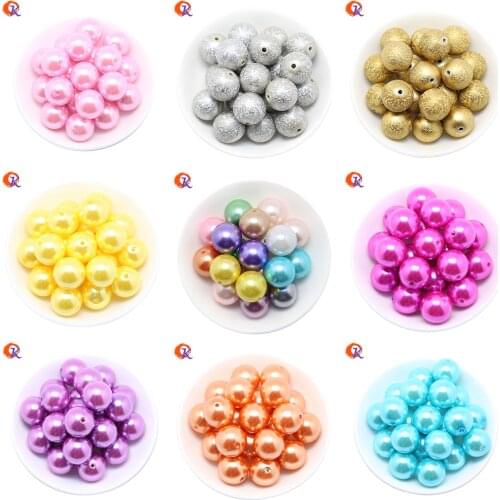 Fashion Jewelry 100pcs/lot Fashion 20mm Choose Colors ABS Fake Pearl Chunky Pearl Bead For Handmade Kids Necklace Accessories
