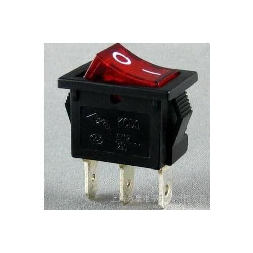 On the Shanghai Wing Star ship switch KCD3B-11N 3 feet 2 files power switch red with lights