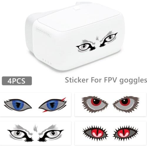 4Pcs Waterproof PVC Stickers Kit Decal Skin For DJI FPV Combo Goggles For VR Parts Glass For DJI FPV Goggles Accessories