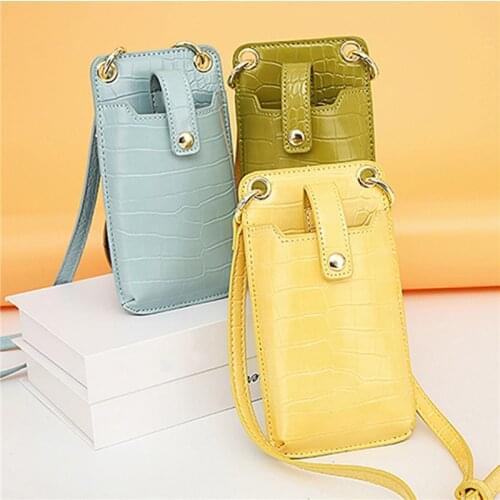 2021 New PU Leather Phone Shoulder Bag Women Mobile Phone Messenger Bag for Phone Wallet Lady Cross Body Bag