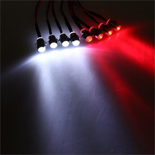 New 8 LED Upgrade Parts 5mm White Color Red Color LED Light Set for HSP RC Cars