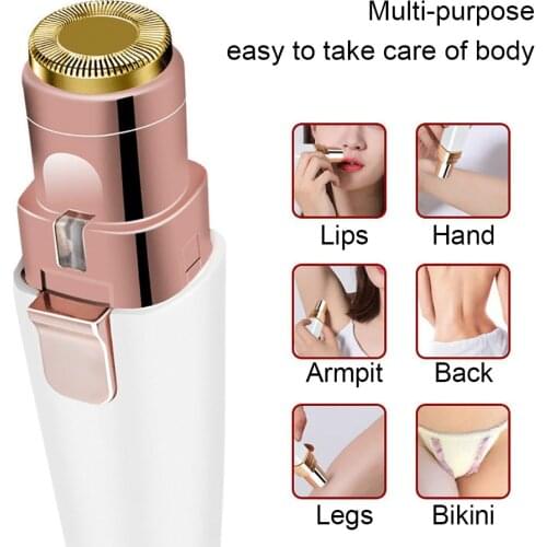 New Design Electric Eyebrow Trimmer Makeup Painless Eye Brow Epilator Mini Shaver Razors Portable Facial Hair Remover for Women
