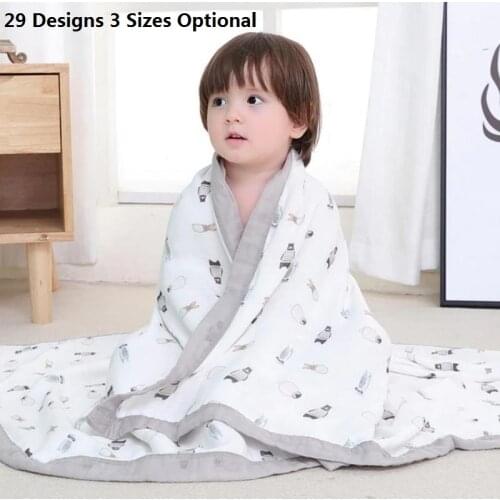 4 and 6 layers baby blanket swaddling boys girl kids children bamboo cotton muslin blanket for newborn baby receiving blankets