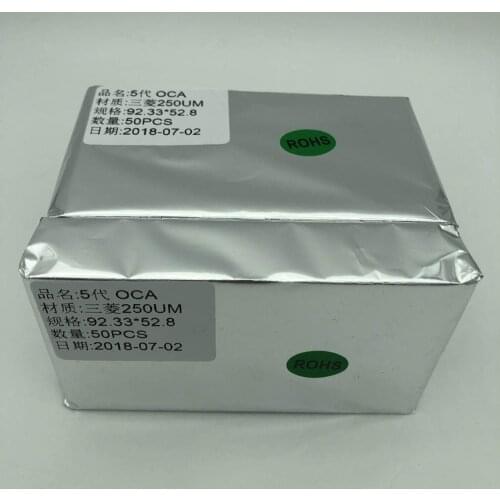 YMJ 50pcs/bag 250um Optical Clear Adhesive For phone 5 5S 5C LCD touch screen glass oca film laminating no bubble repair