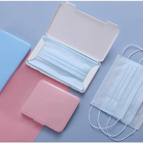 Plastic Face Mask Case Dustproof Disposable Mask Container Kids Student Boite Masque Portable Mask Storage Box