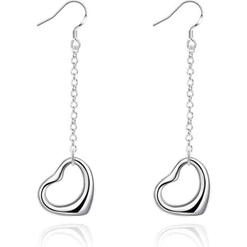 Simple Fashion Style Silver plated Warm-heart Earrings Jewellery mens 2016,Wholesale&hot sell, SMTE086