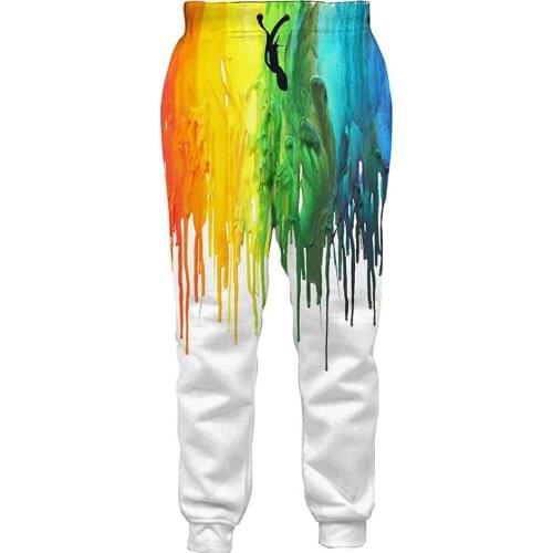 Drop shipping Brand Trousers Graphic Yellow Painting 3D Printed Men Joggers Pants Streetwear Cool Unisex Casual Sweatpants MPK-3