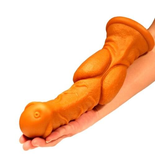 JIUAI Realistic Dildo Cock Soft Material Huge Big Penis Suction Cup Sex Toys Foreskin G spot Stimulate Adult Sex Toys