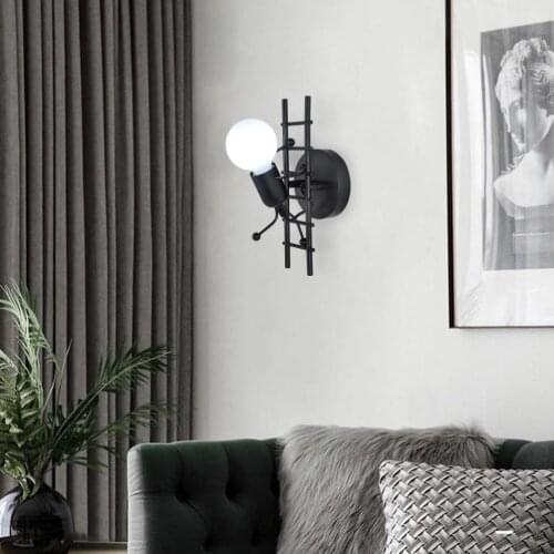Retro Industrial Wind LED Wall Lamp Modern Wall Lamp Art Decoration Wall Lamp E27 for Bedroom Kids Room Hallway home decor