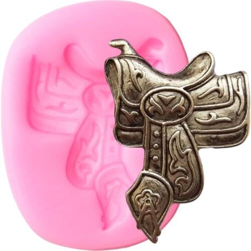 Horse Saddle Silicone Mold Baby Party Fondant Cake Decorating Tools Cookie Candy Chocolate Gumpaste Moulds Polymer Clay Molds