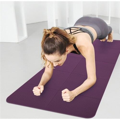183*61*0.4cm Portable Yoga Mat Foldable Gymnastics Cushion TPE Durable Anti-slip for Fitness Pilates Sports Exercise Training