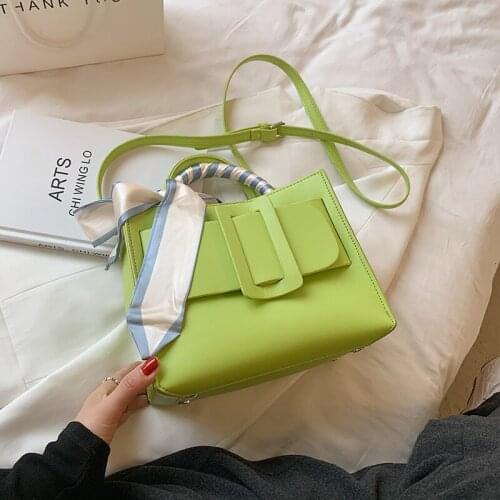 Luxury Womens Handbag Quality Pu Leather Crossbody Bag Casual Small Square Bag Ladies Bow Shoulder Messenger Bags Female Totes