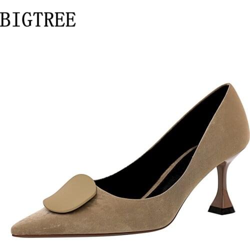 Bigtree Brand Women Shoes High Heel 2021 Pumps Bridal Shoes Black High Heels Stiletto Heels Ladies Shoes Tacones Chaussure