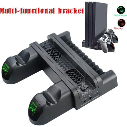 Vertical Cooling Stand Compatible for PS4/ PS4 Slim/ PS4 Pro Charger with LED Indicators GDeals